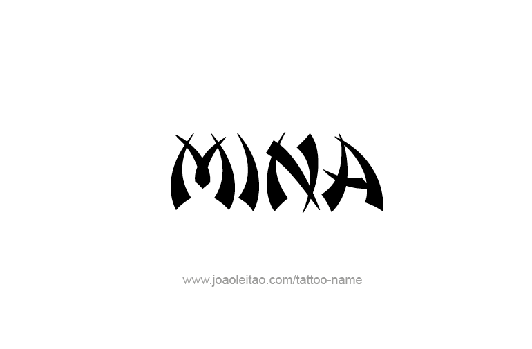 Tattoo Design Name Mina