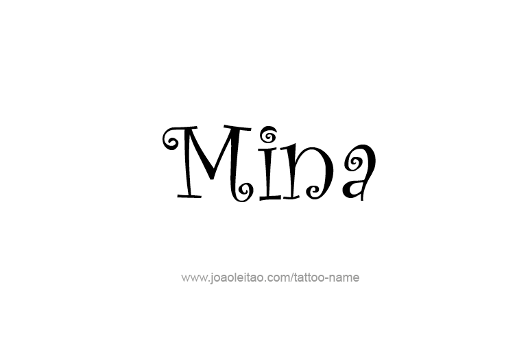 Tattoo Design Name Mina