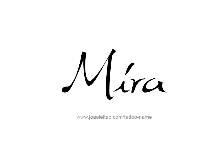 Tattoo Design Name Mira