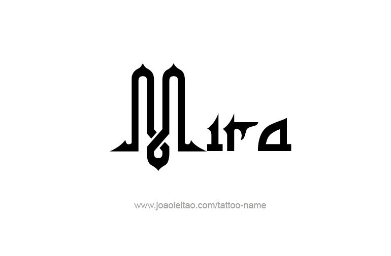 Tattoo Design Name Mira