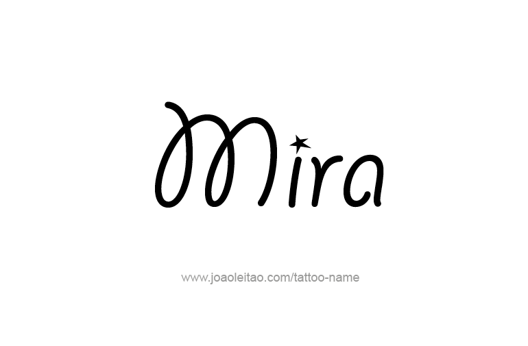 Tattoo Design Name Mira