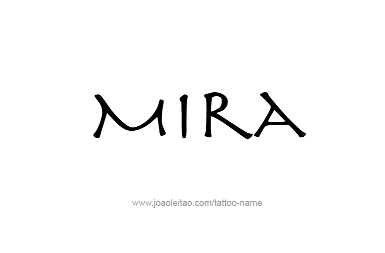 Tattoo Design Name Mira