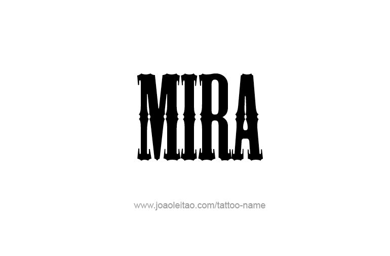 Tattoo Design Name Mira