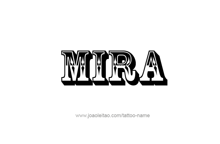 Tattoo Design Name Mira