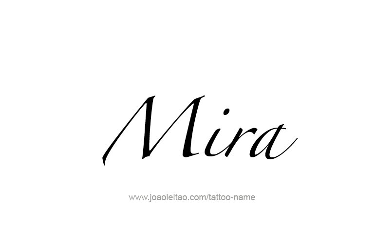 Tattoo Design Name Mira