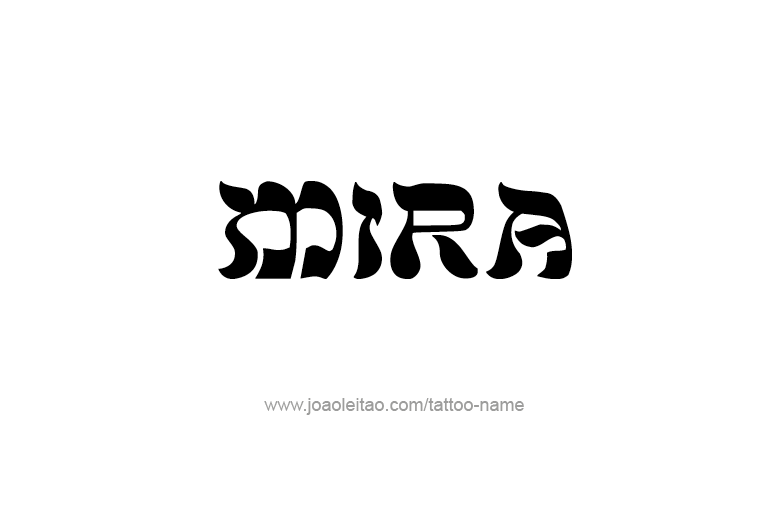 Tattoo Design Name Mira