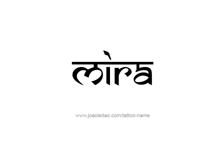 Tattoo Design Name Mira