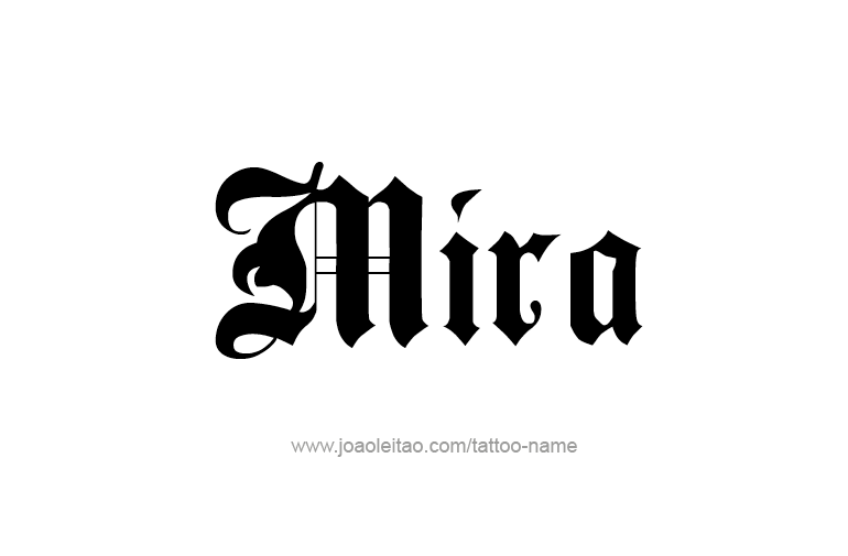 Tattoo Design Name Mira