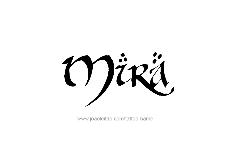 Tattoo Design Name Mira