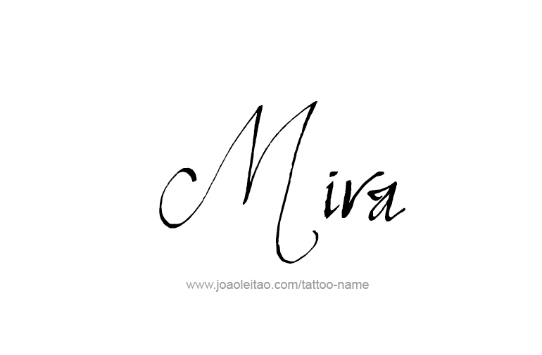 Tattoo Design Name Mira