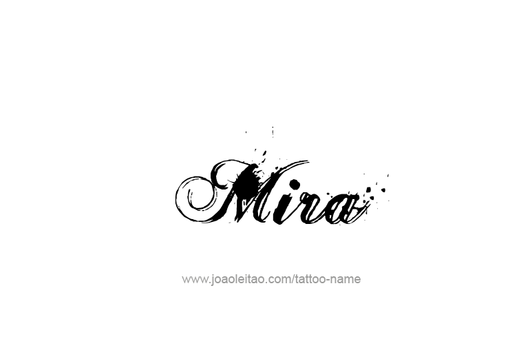 Tattoo Design Name Mira