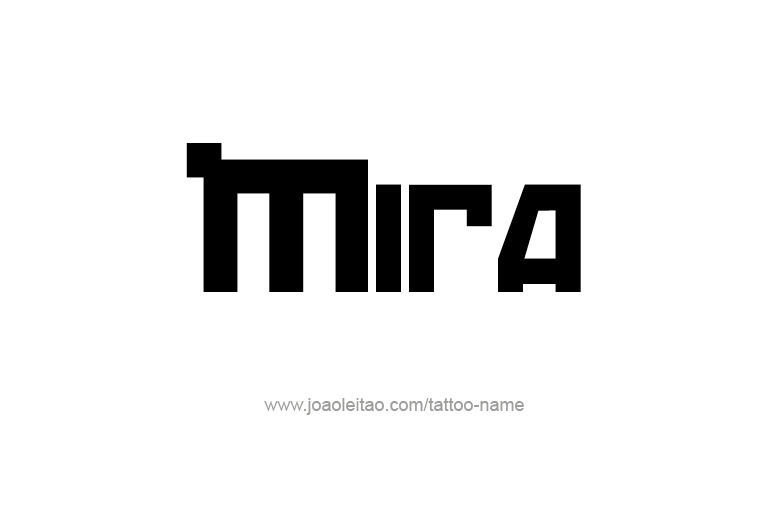 Tattoo Design Name Mira