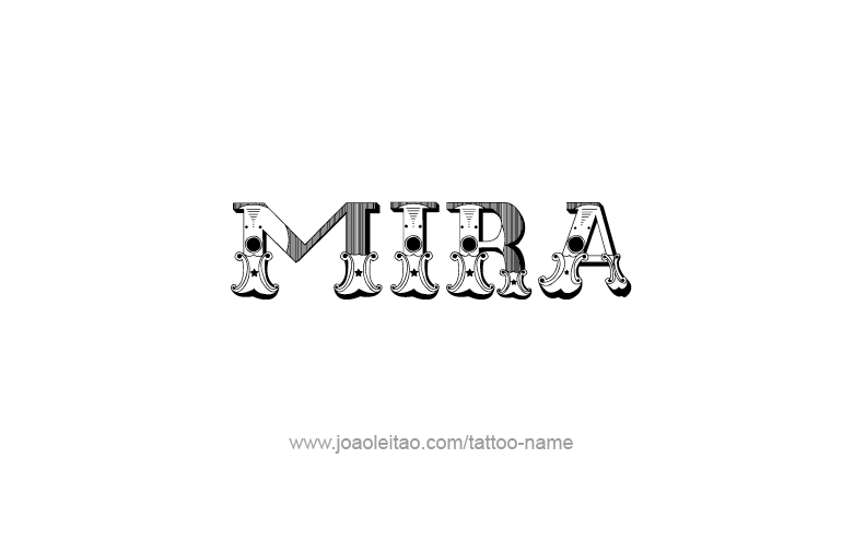 Tattoo Design Name Mira