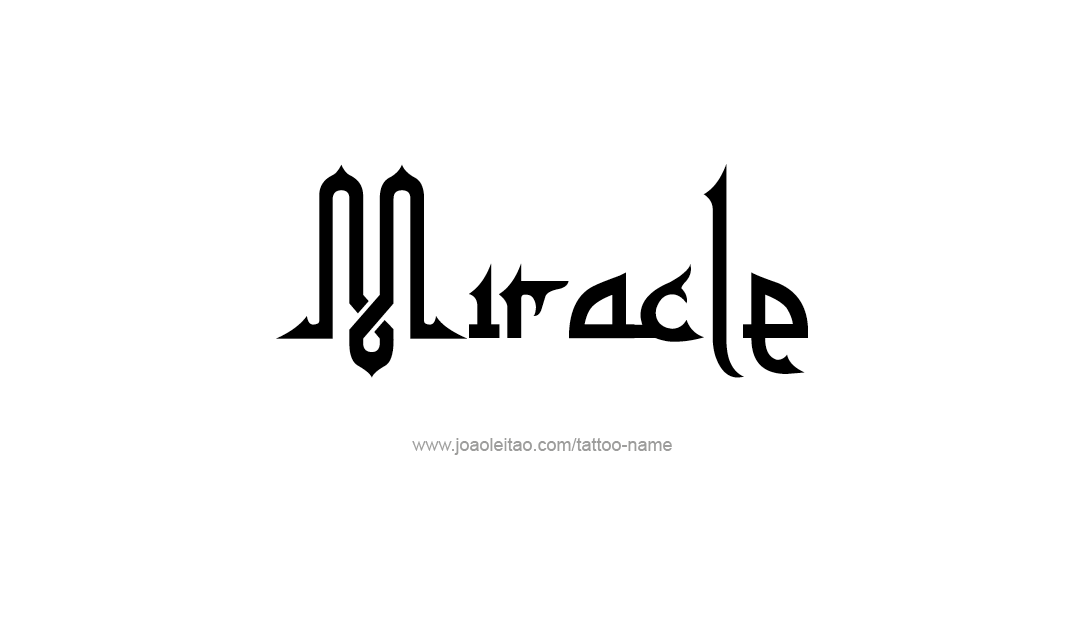 Tattoo Design Name Miracle