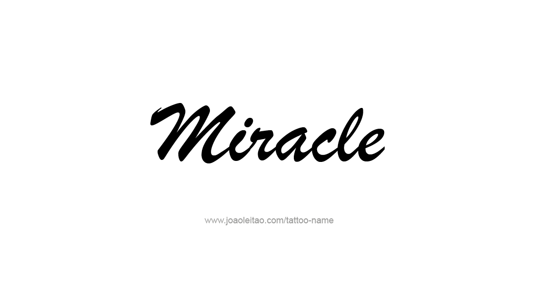 Tattoo Design Name Miracle