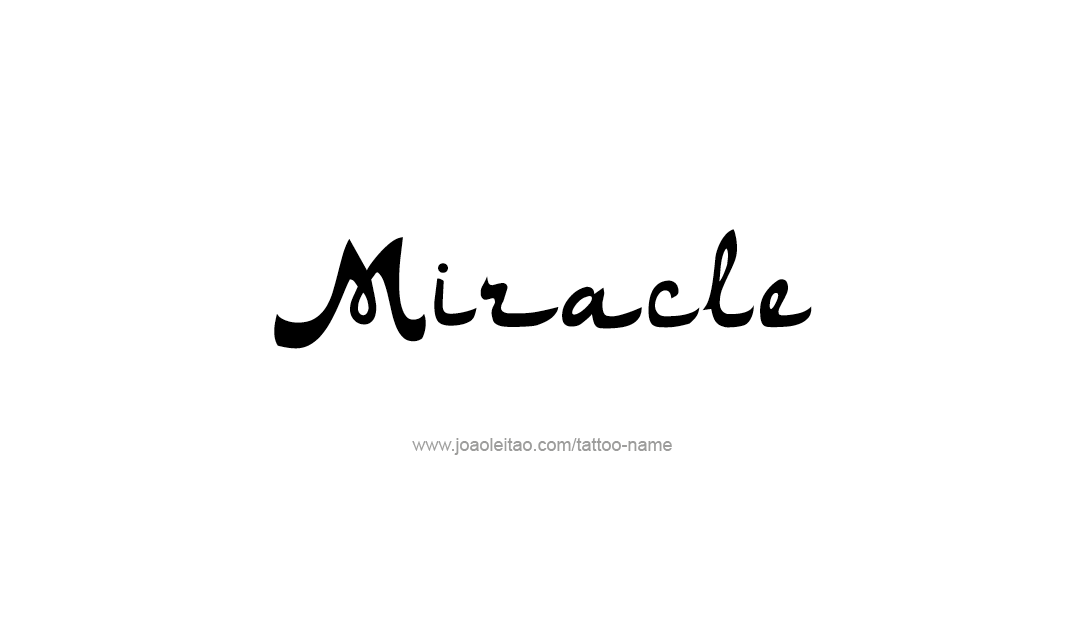 Tattoo Design Name Miracle