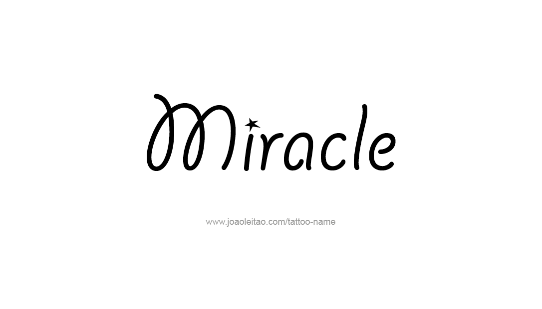 Tattoo Design Name Miracle