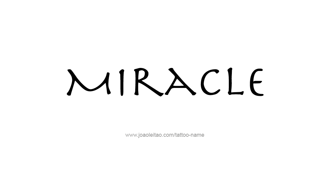 Tattoo Design Name Miracle