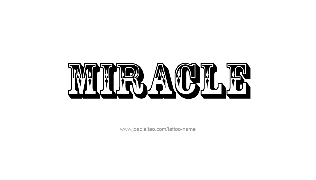 Tattoo Design Name Miracle