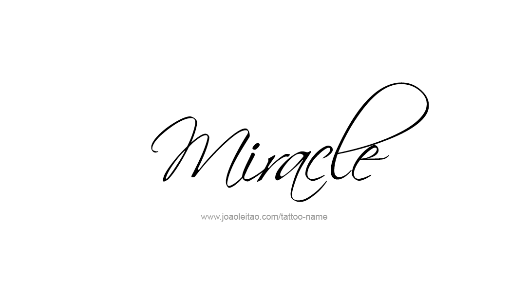 Tattoo Design Name Miracle