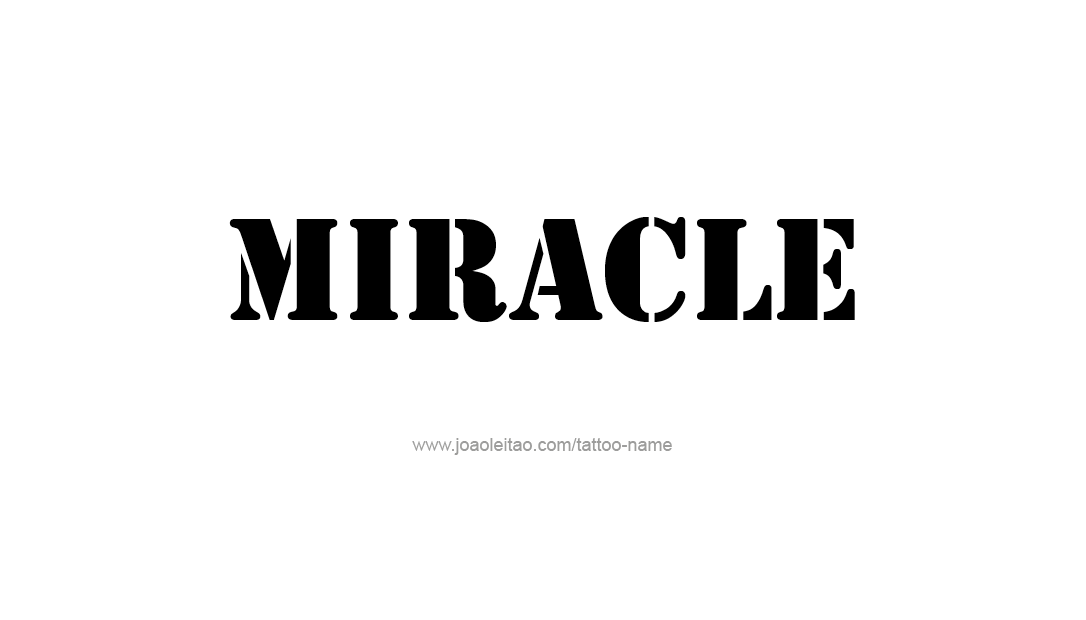 Tattoo Design Name Miracle