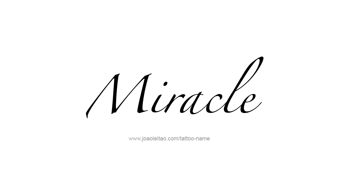 Tattoo Design Name Miracle