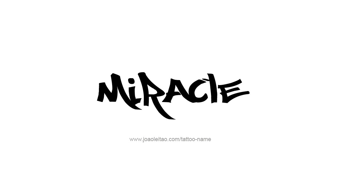 Tattoo Design Name Miracle