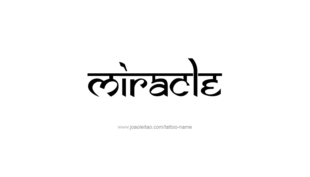 Tattoo Design Name Miracle