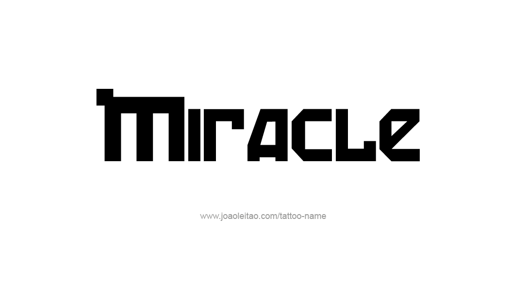 Tattoo Design Name Miracle