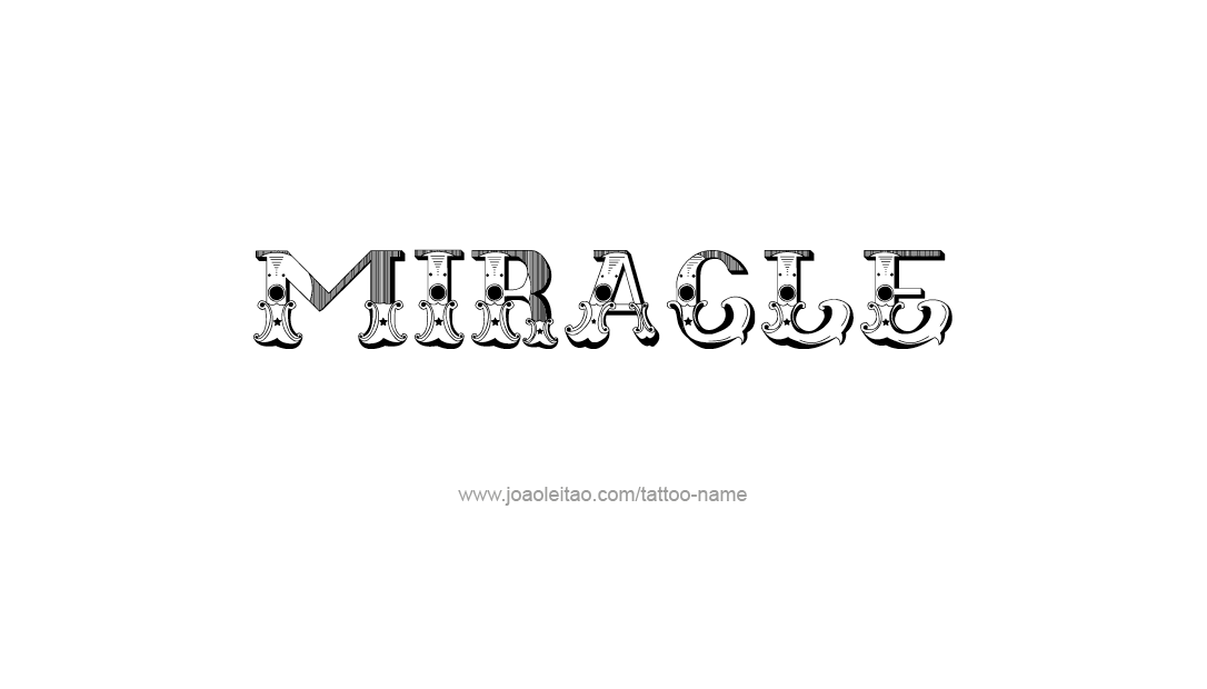 Tattoo Design Name Miracle