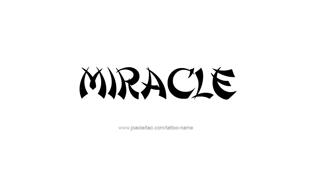 Tattoo Design Name Miracle