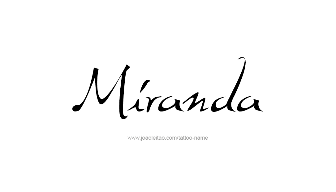 Tattoo Design Name Miranda