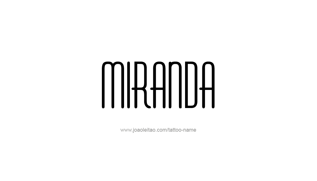 Tattoo Design Name Miranda