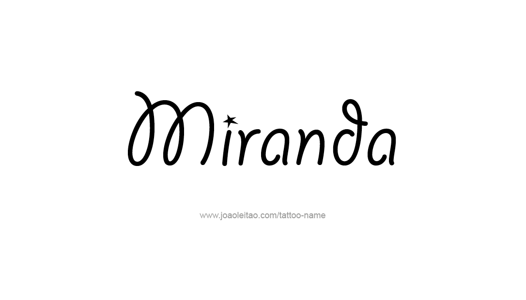 Tattoo Design Name Miranda