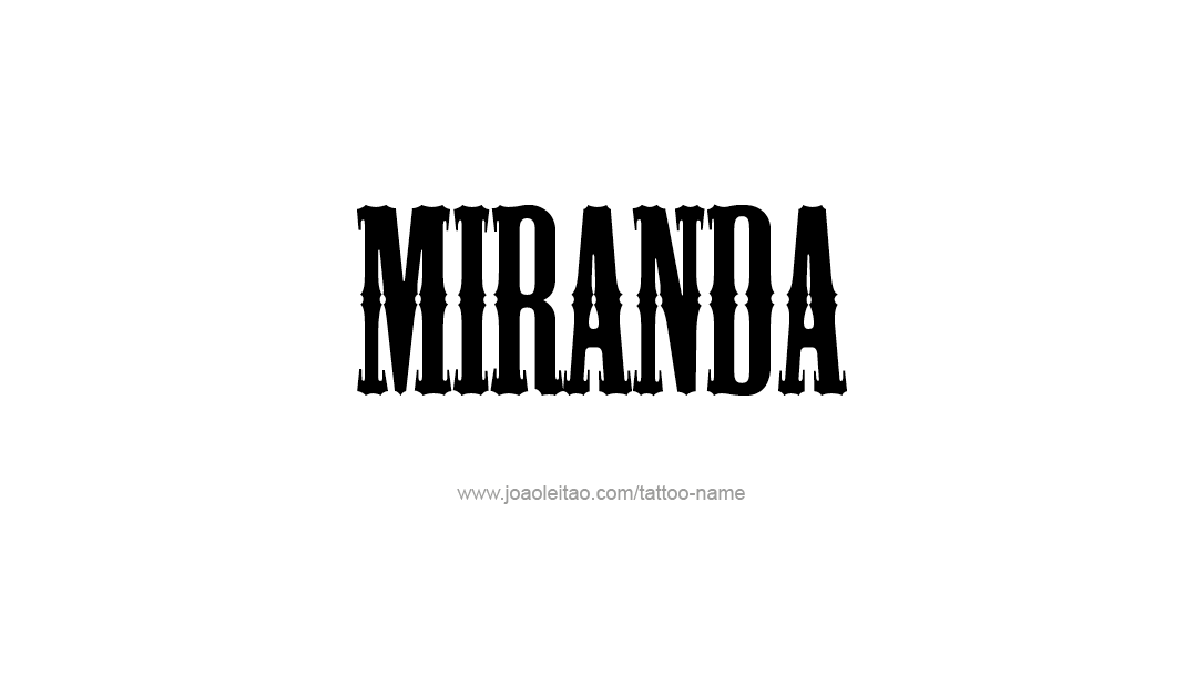 Tattoo Design Name Miranda