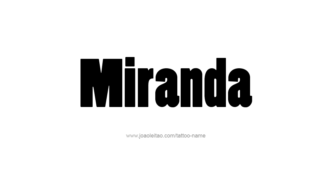 Tattoo Design Name Miranda