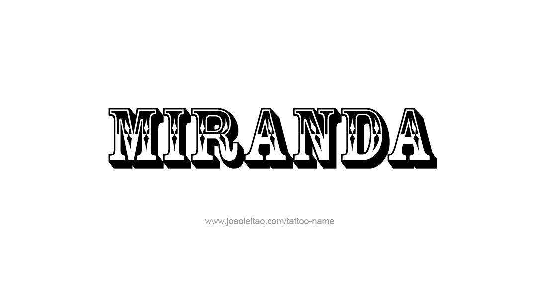 Tattoo Design Name Miranda