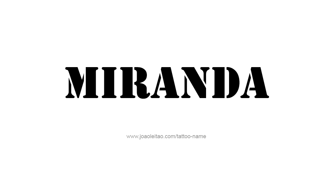 Tattoo Design Name Miranda