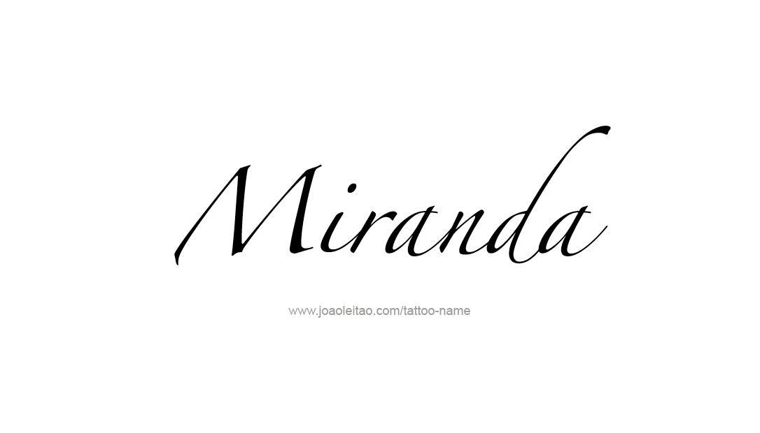 Tattoo Design Name Miranda