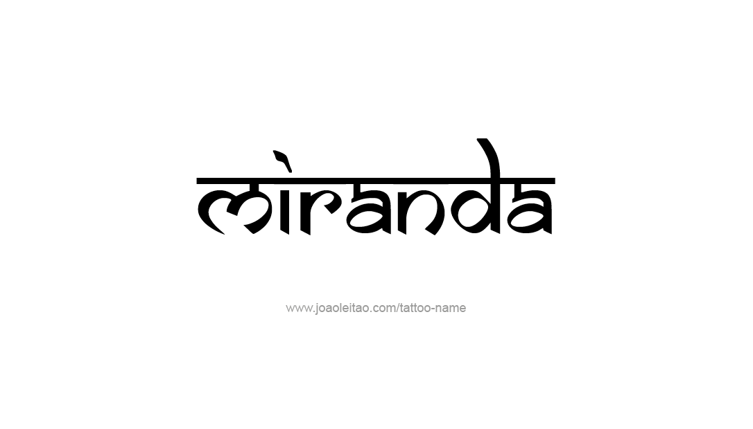 Tattoo Design Name Miranda