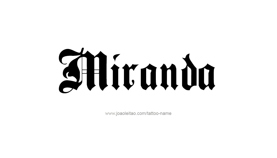 Tattoo Design Name Miranda