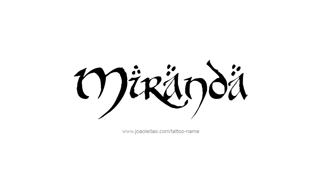 Tattoo Design Name Miranda