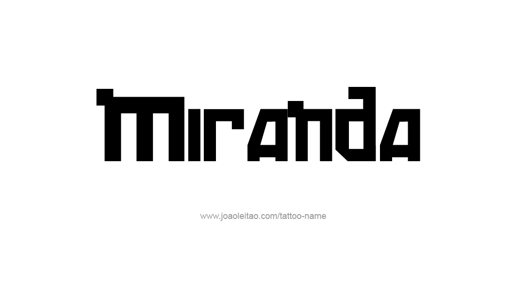 Tattoo Design Name Miranda