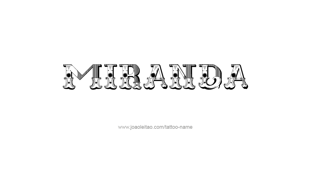 Tattoo Design Name Miranda