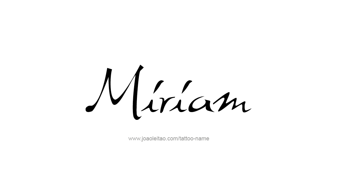 Tattoo Design Name Miriam