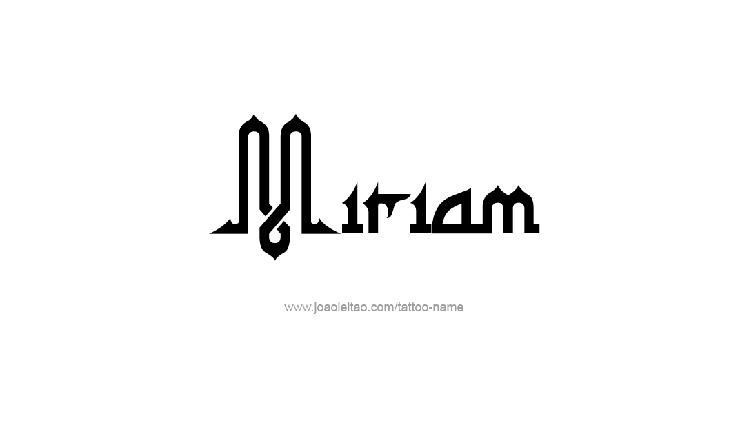 Tattoo Design Name Miriam