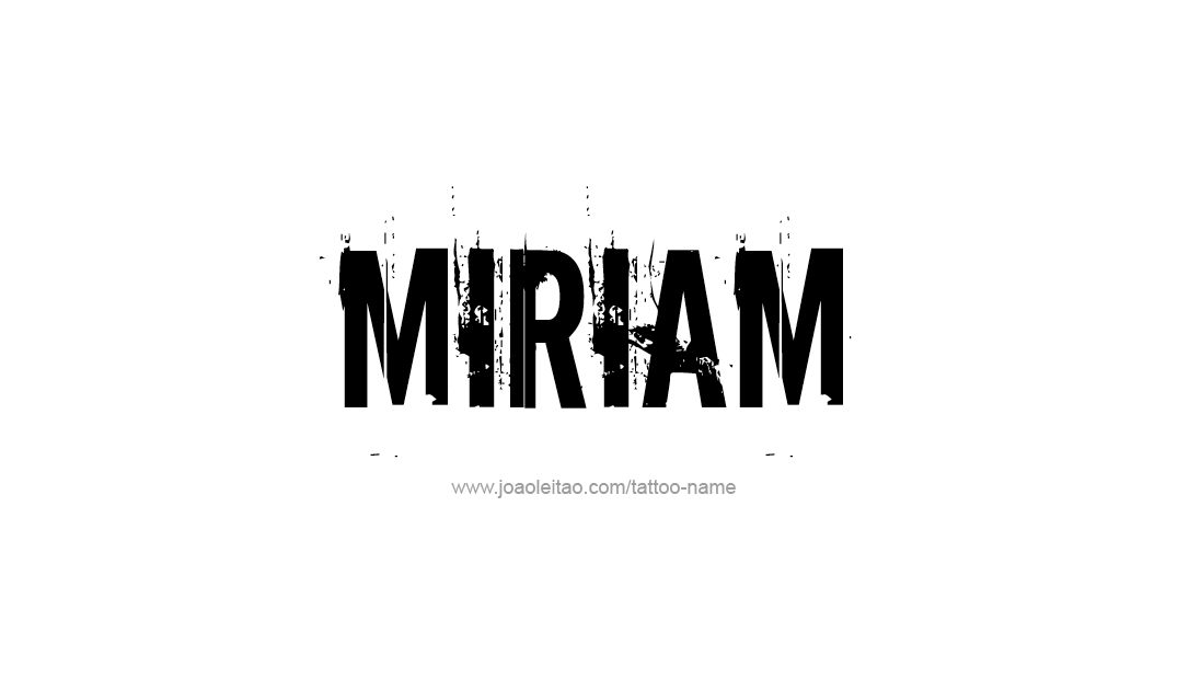 Tattoo Design Name Miriam