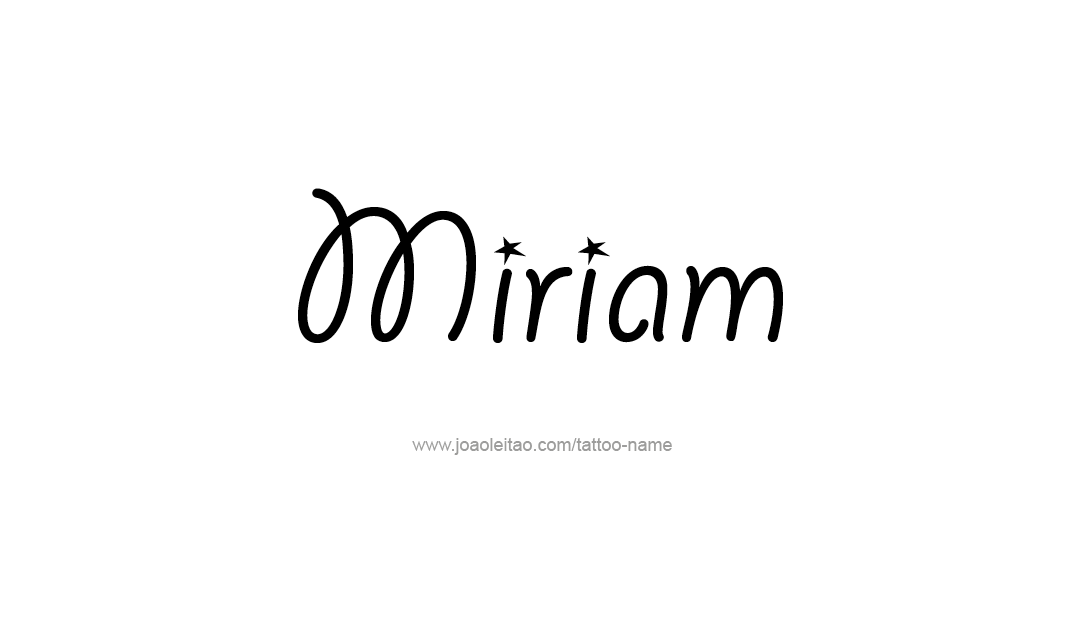 Tattoo Design Name Miriam