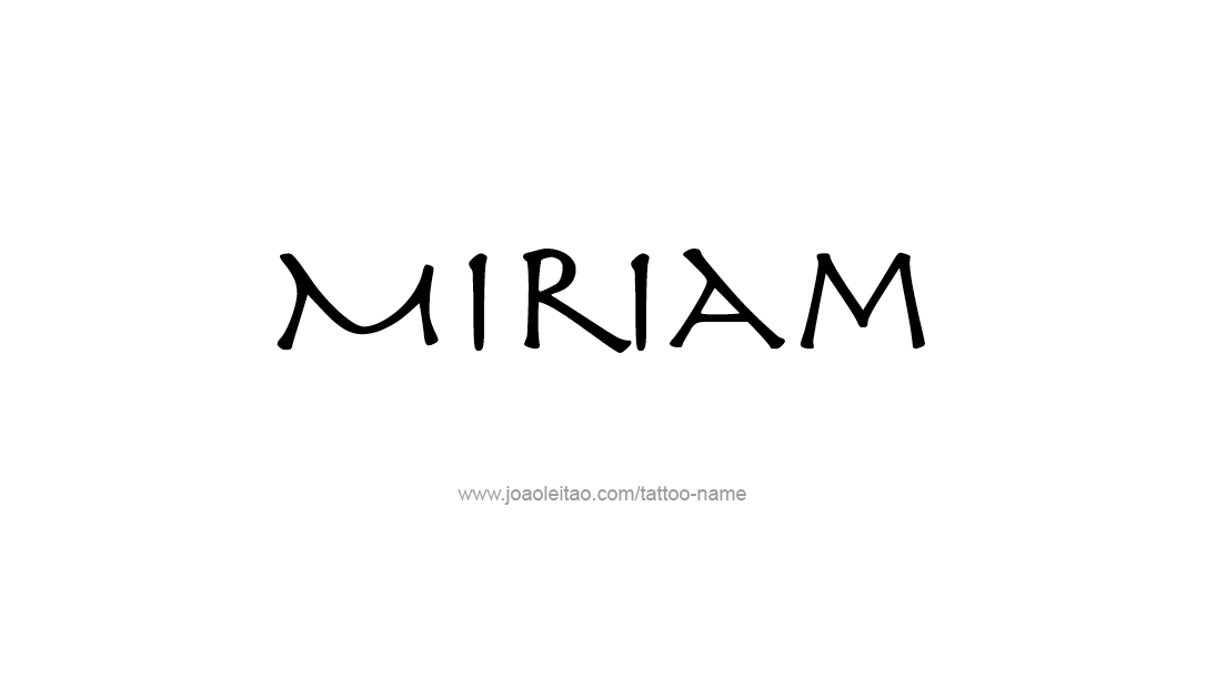Tattoo Design Name Miriam
