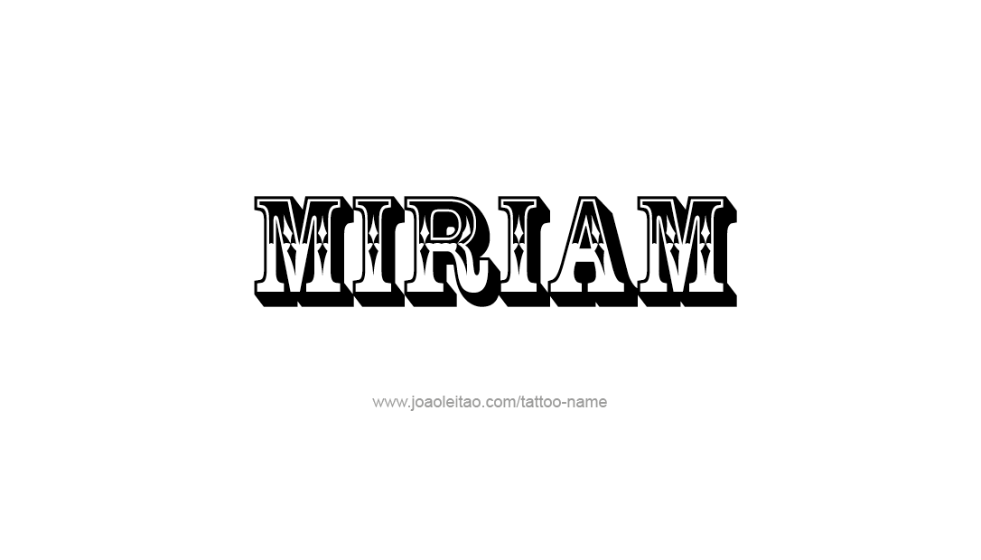 Tattoo Design Name Miriam